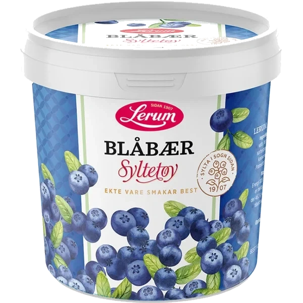 Blåbærsyltetøy 1kg Lerum