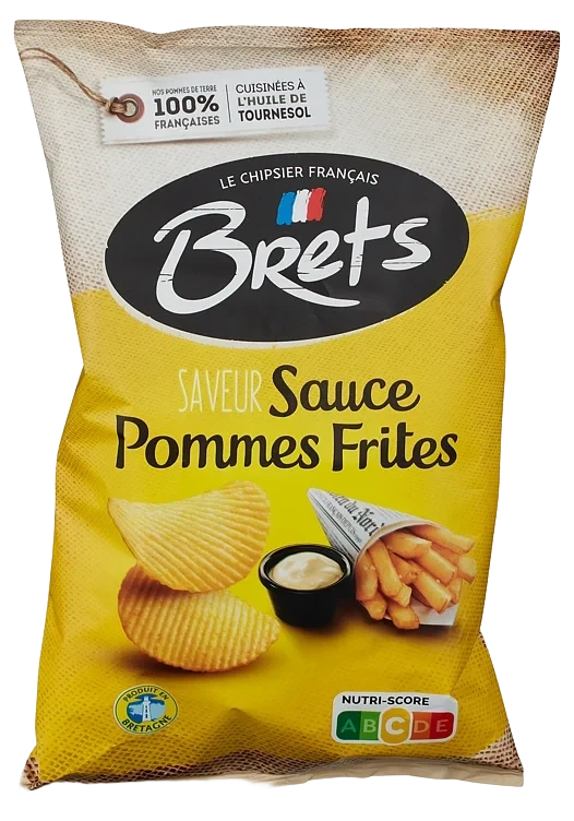Potetchips m/Pommesfrites 125g Brets