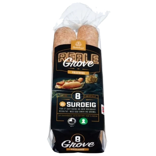Pølsebrød Grove 8pk 410g Reale
