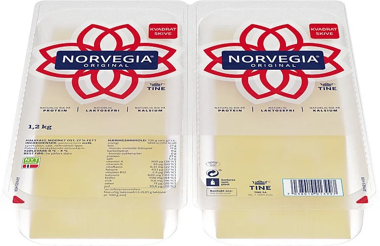 Norvegia Skiver 1,2kg Tine