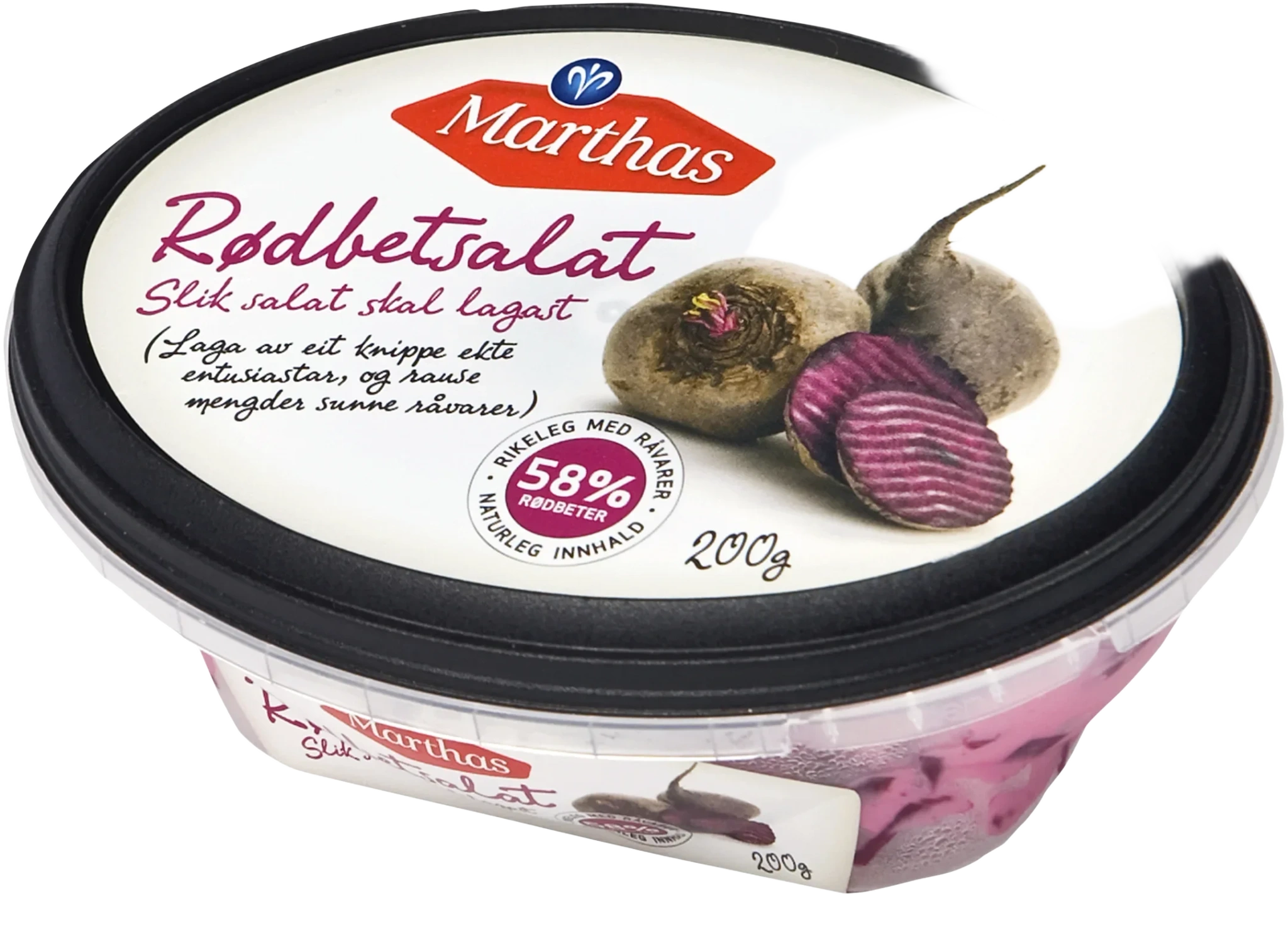 Rødbetsalat 58% rødbeter  200g