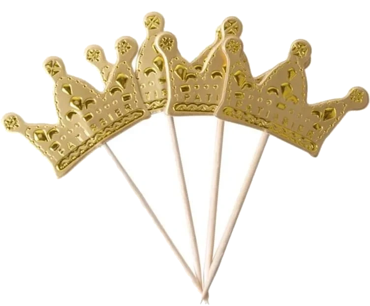 Prinsessekrone Gull 12stk Cacas