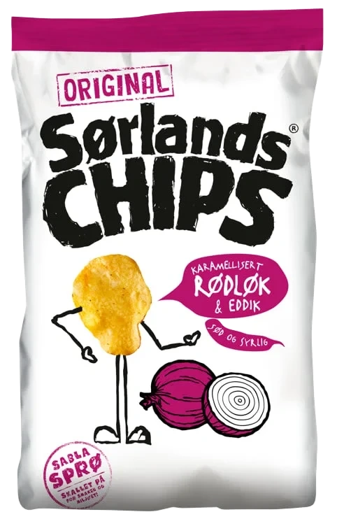 Sørlandschips Original Karamellisert Rødløk & Eddik 140g