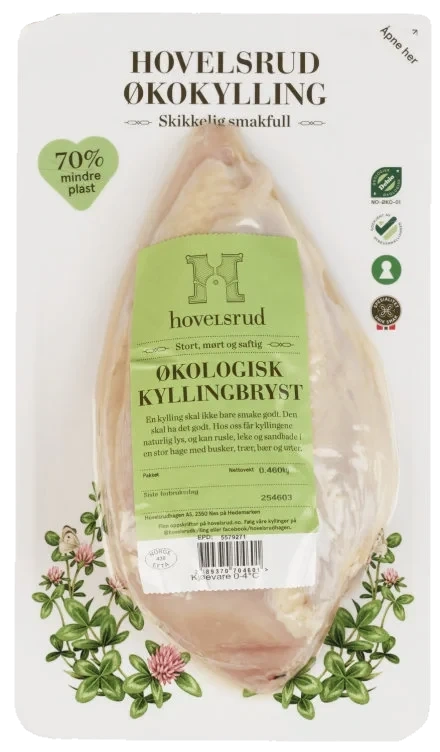 Kyllingbryst Økologisk Ca400g Hovelsrud
