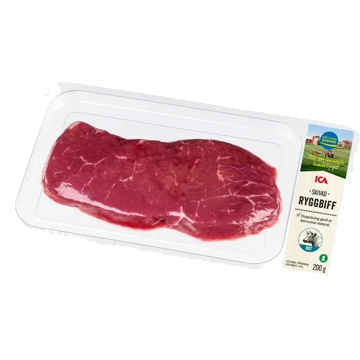 Ryggbiff Färsk Skivad 200g ICA