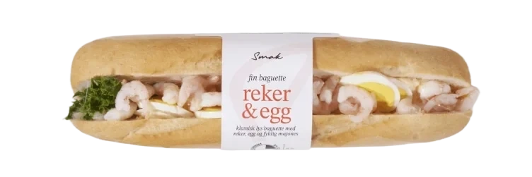 Baguette Reker og Egg 230g Smak