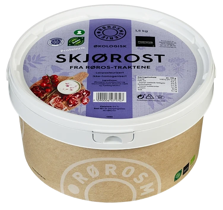 Skjørost fra røros-traktene, spann økol.   1,5kg