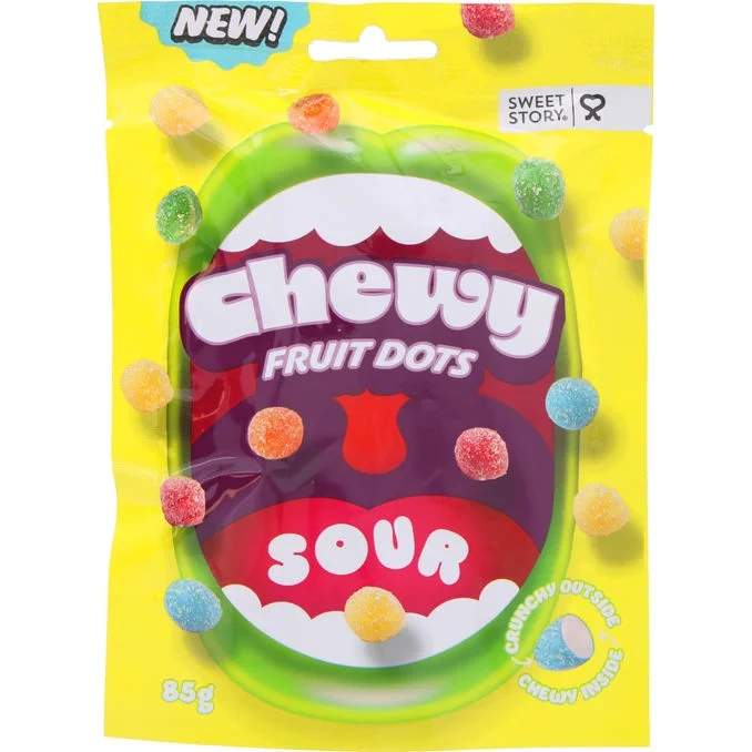 Godis Chewy Fruit Dots Sour