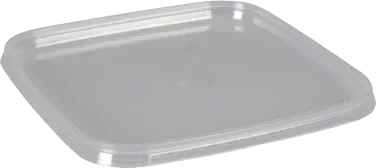 Lokk til Plastbeger Klar 128x128x9xmm Pp