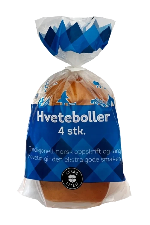 KLØVER HVETEBOLLER 300 g 4 pk