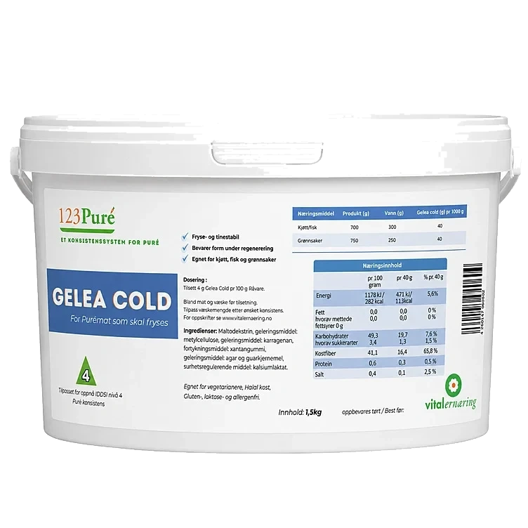 Fortykningspulver gelea cold  1,5kg