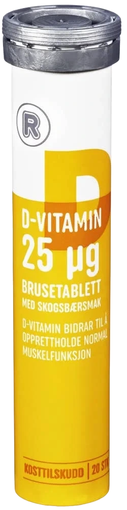 D-Vitamin 25µg Brusetabletter, 20 stk