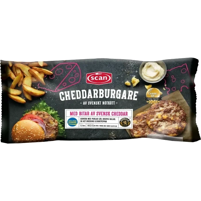 Cheddarburgare 600g Scan