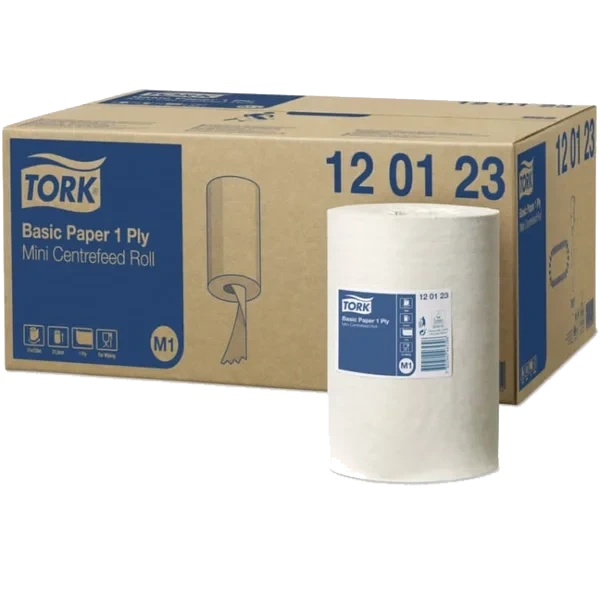 Senterrull Mini Hvit M1 1-lag Tork
