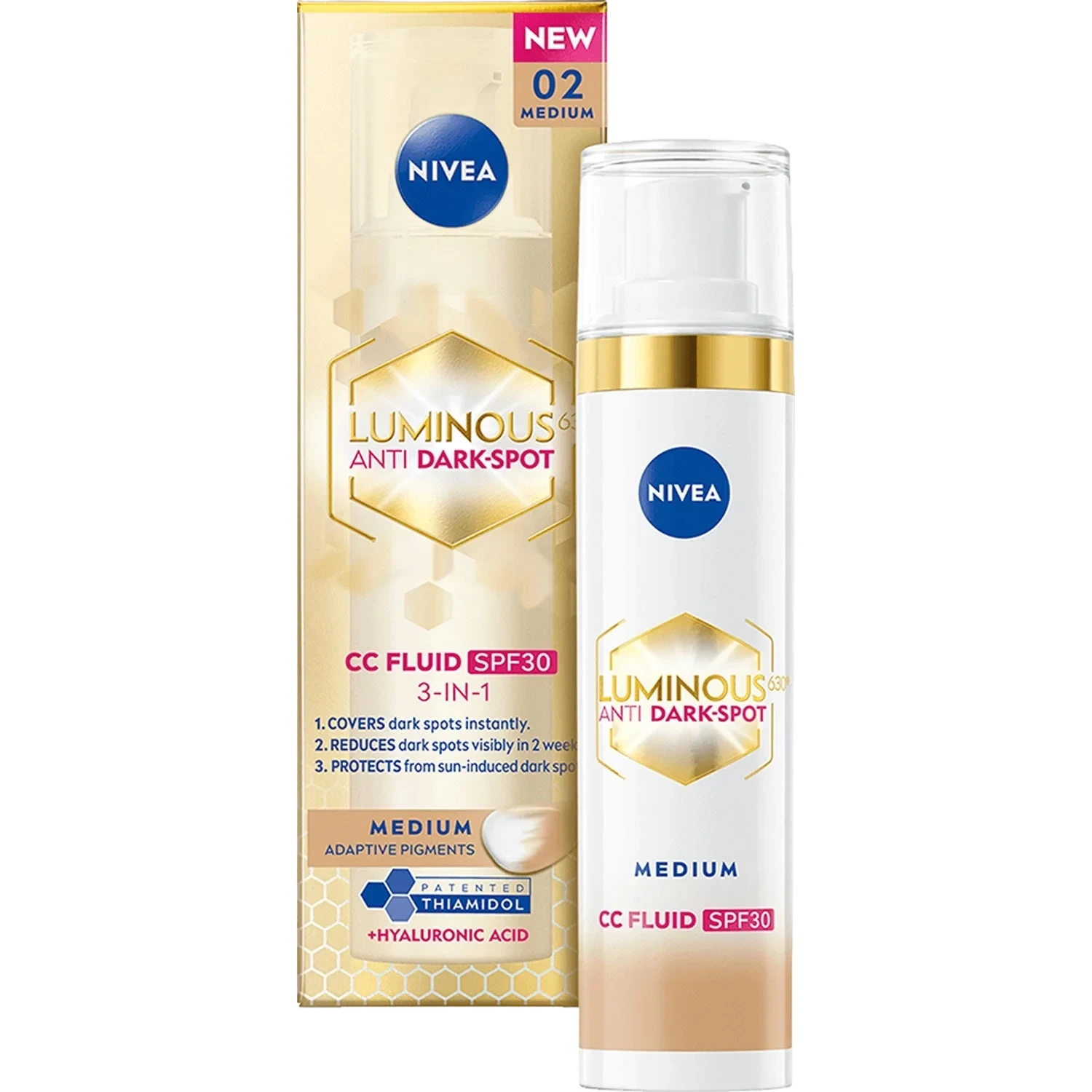 NIVEA Luminous630 Anti Dark-Spots CC Fluid 3in1 Medium, 40ml
