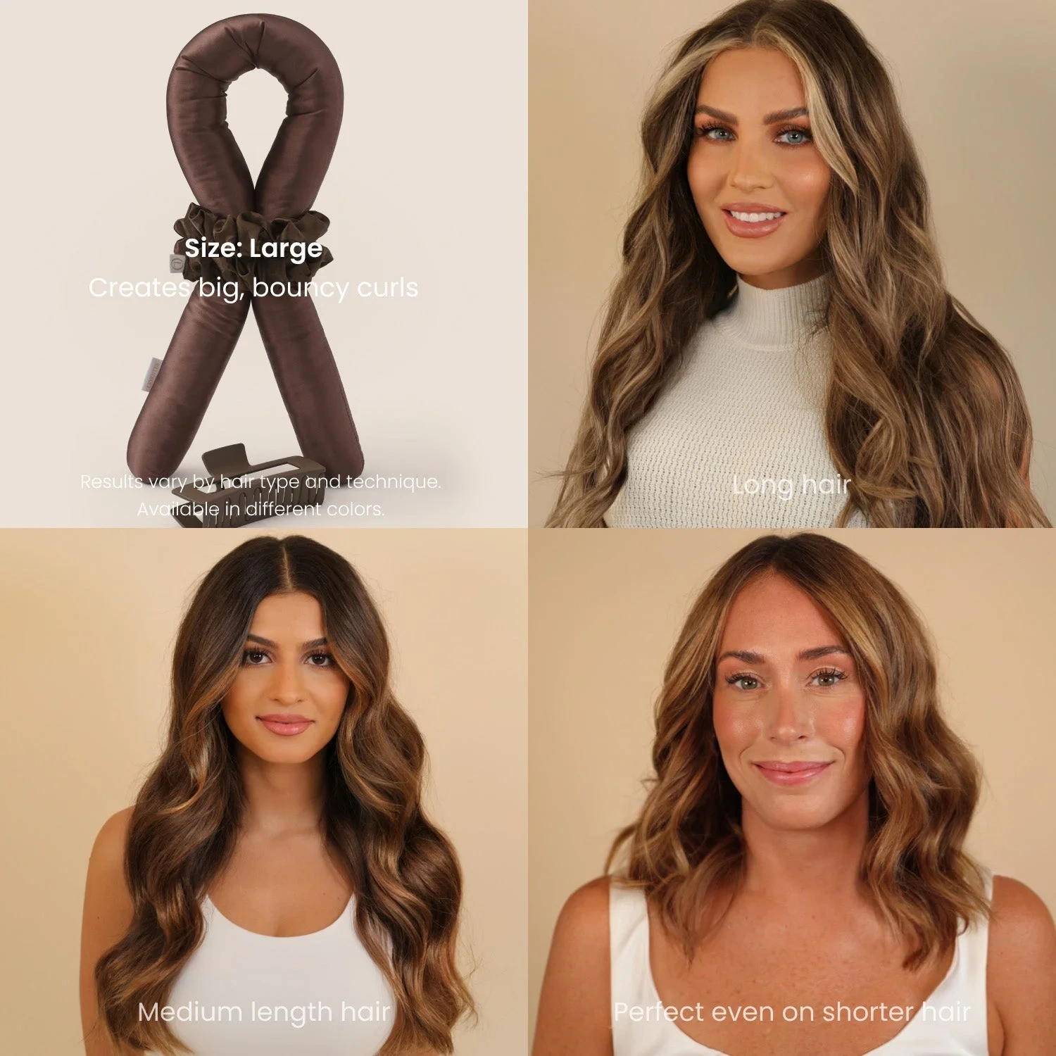 Lenoites Heatless Curls in Mulberry Silk Large