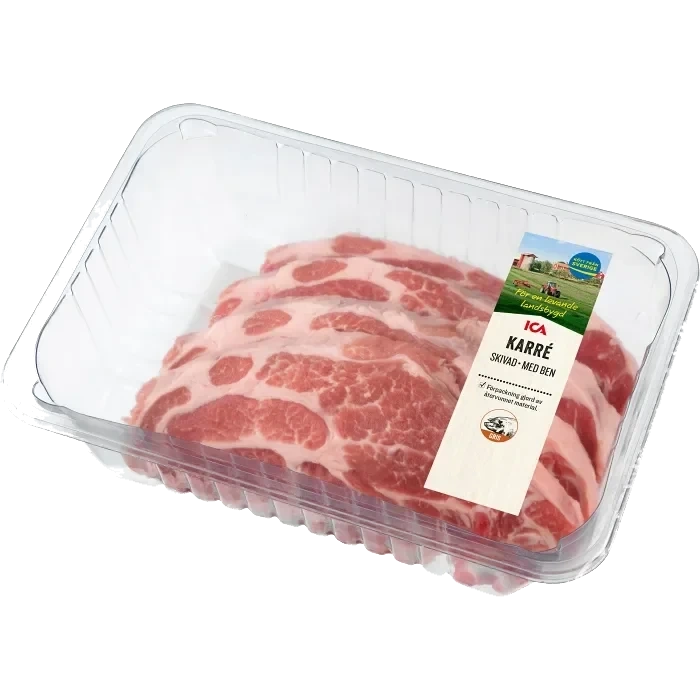 Karrékotlett Färsk Skivad med ben ca 1kg ICA