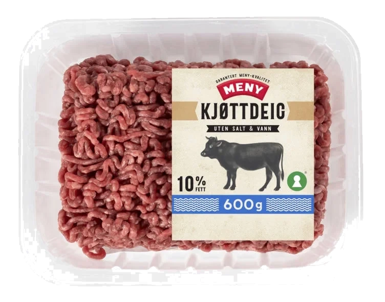 Kjøttdeig Storfe Magrere 10% 600g Meny