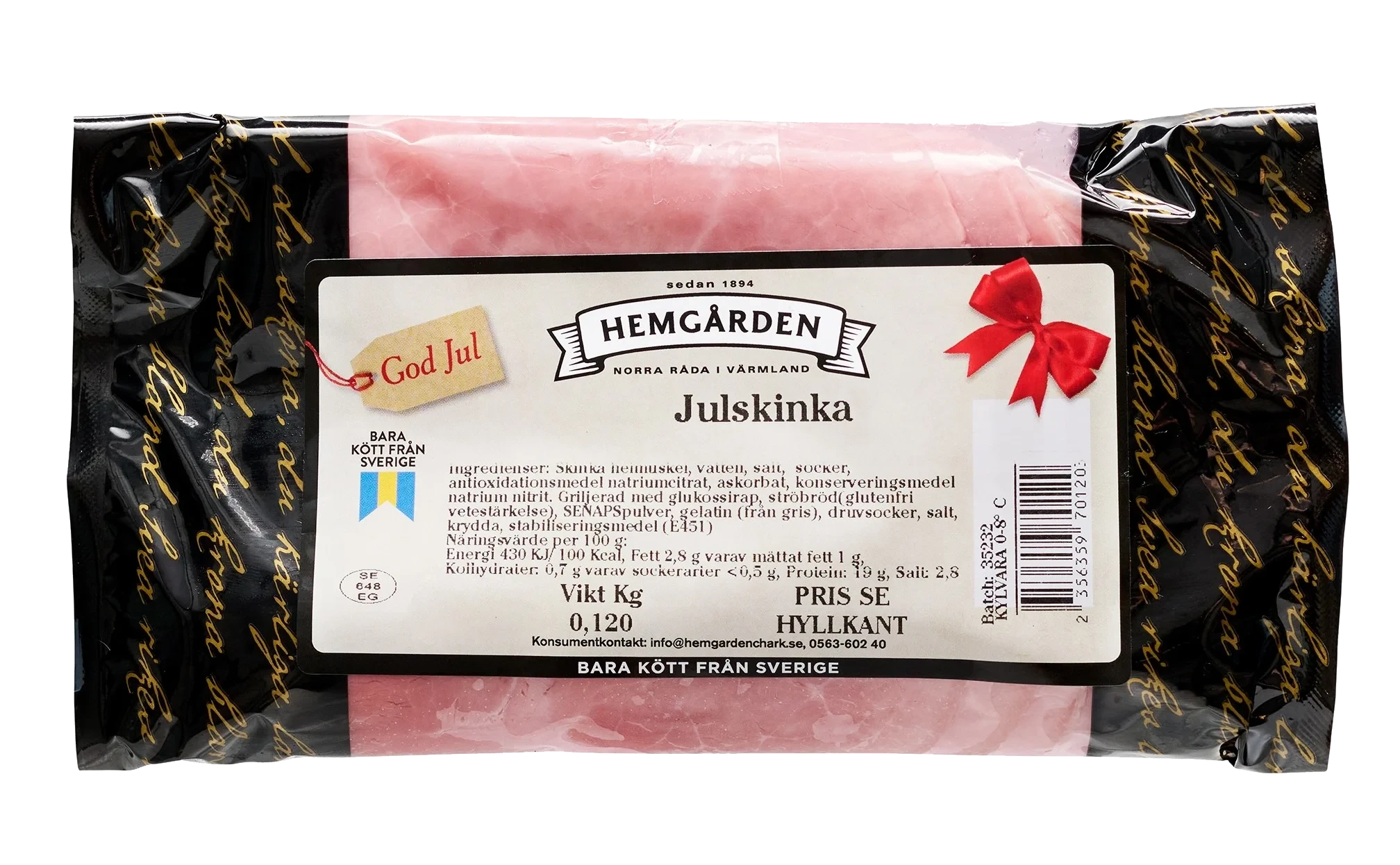 Julskinka skivad PB ca 120 gr