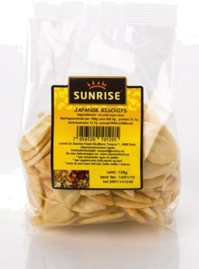 Sunrise Japansk Rischips 125g