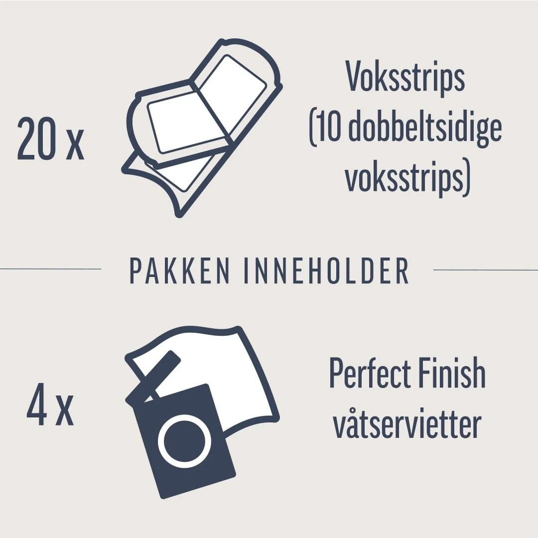 Veet Pure hårfjerningsstrips ansikt, 20 stk.