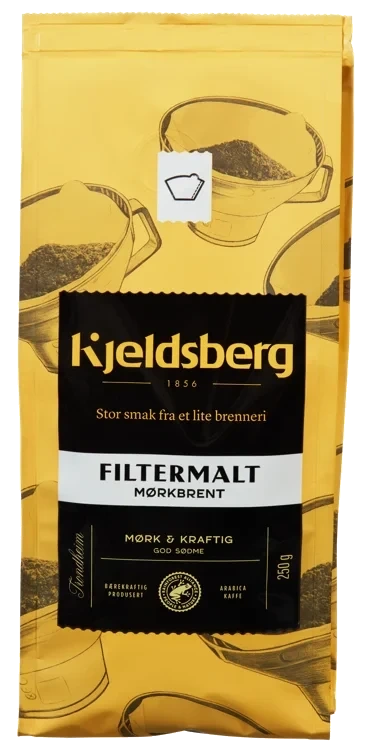 Kjeldsberg kaffe filtermalt mørkbrent   250g