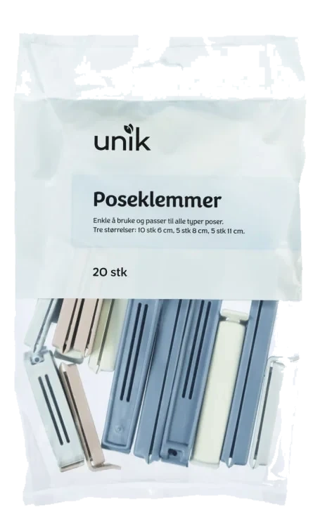 Poseklemmer 20stk Unik
