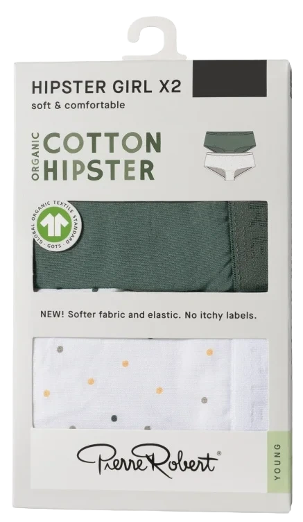 Cotton Hipster Jr Girl Oceanteal-white 134-140