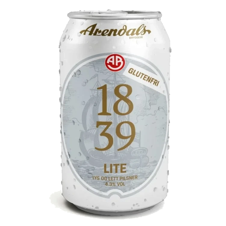 Arendals 1839 Lite glutenfri 0,33l boks
