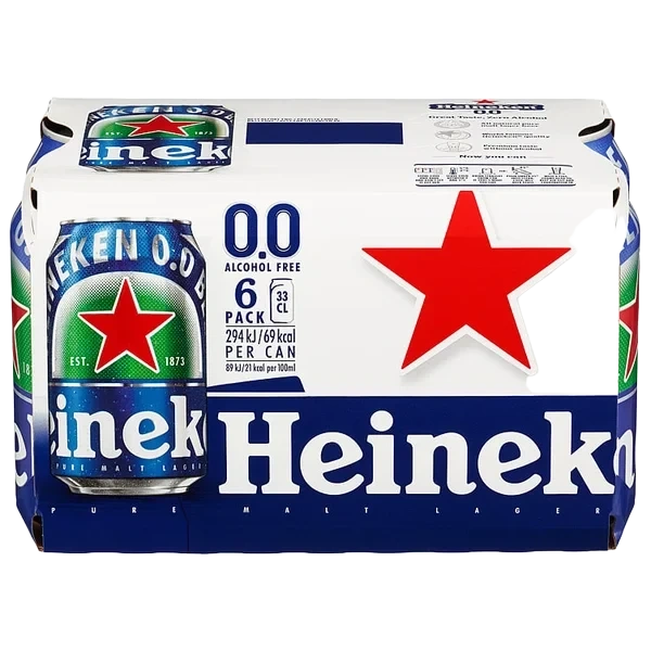 Heineken 0,0% 0,33lx6 Bx