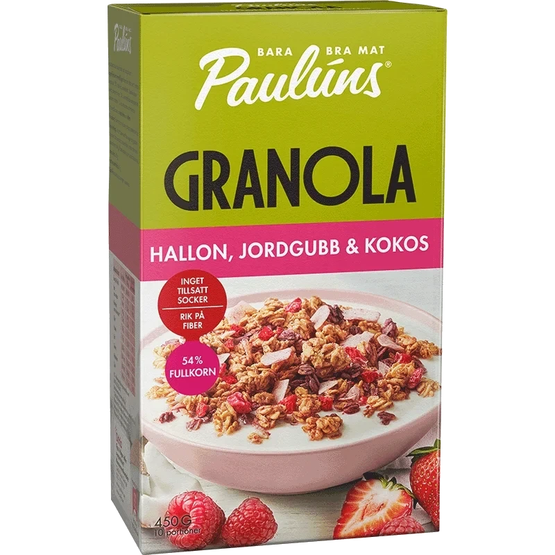 Granola Hallon/Jordgubb/Kokos