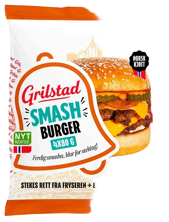 Smash Burger 4x80g Grilstad