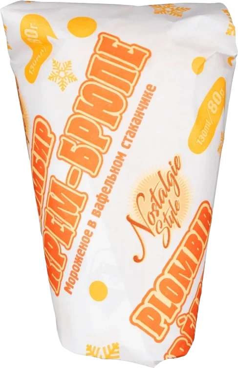 Iskrem Plombir med Creme-brulee Smak 80g Nostalgie Style