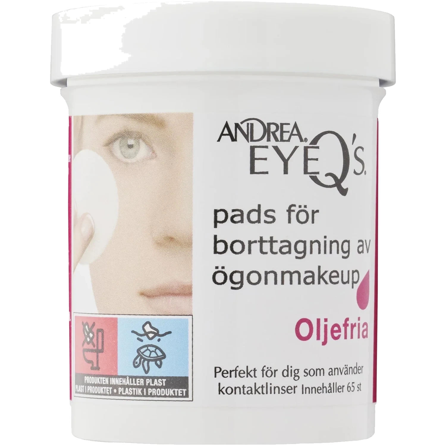 Andrea Eye-Q's Remover Non-oily pads 65 pcs