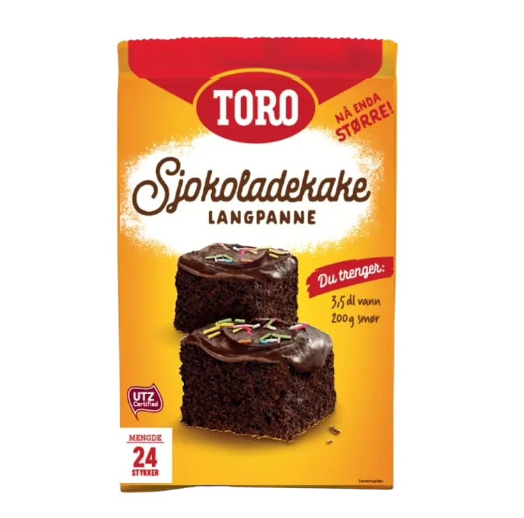 Sjokoladekake Langpanne 854g Toro