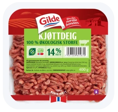 Økologisk Kjøttdeig Storfe uten Salt og Vann 14% 400g