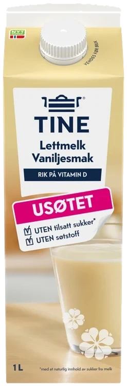 Tinemelk m/vanilje  1l