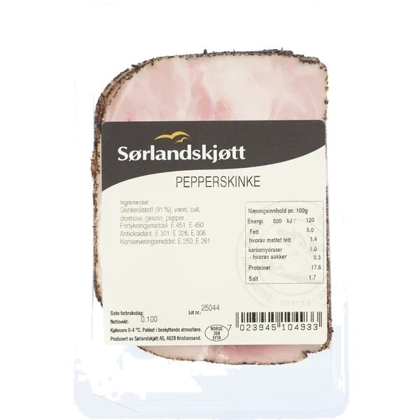 Pepperskinke 100g Sørlandskjøtt
