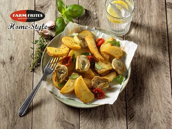 FARM FRITES FROSEN Home-Style Rustika Skivor S&P