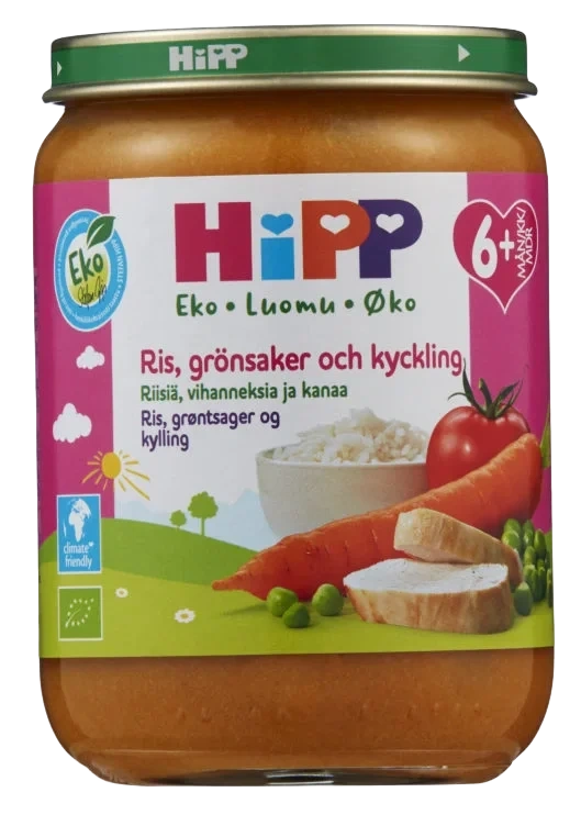 Grönsaks Kycklinggryta M Ris Från 6 Månader