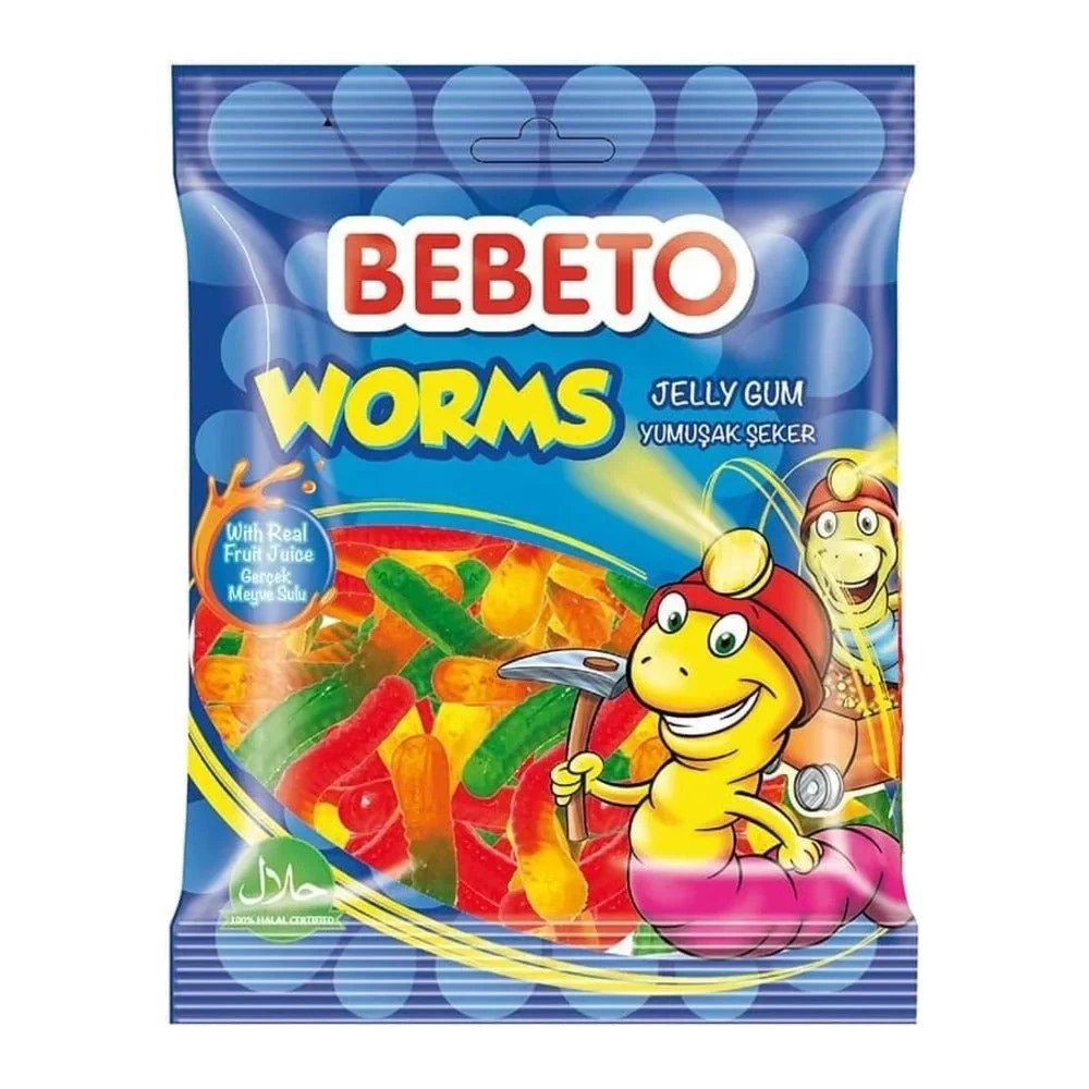Bebeto Jelly Worms 80g