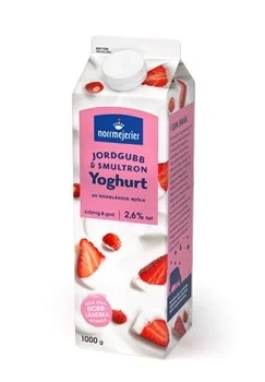 Norrmejerier Fruktyoghurt 2.6% Jordgubb/Smult