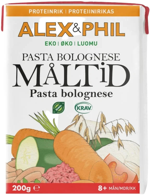 Pasta Bolognese Måltid +8mnd 200g Alex&Phil