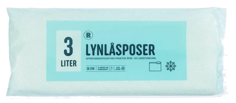 Lynlåspose 3 l, 20 stk
