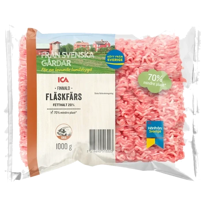 Fläskfärs Färsk 20% 1kg ICA