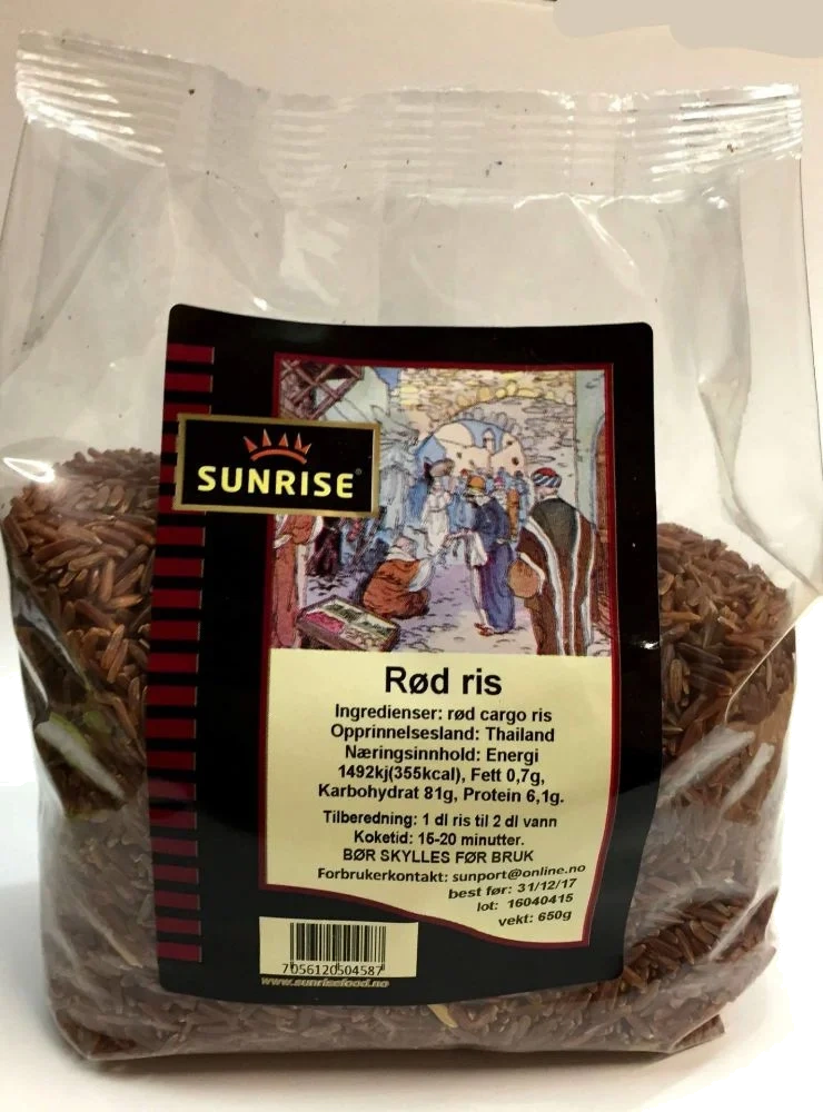 Sunrise Rød Naturris 450g