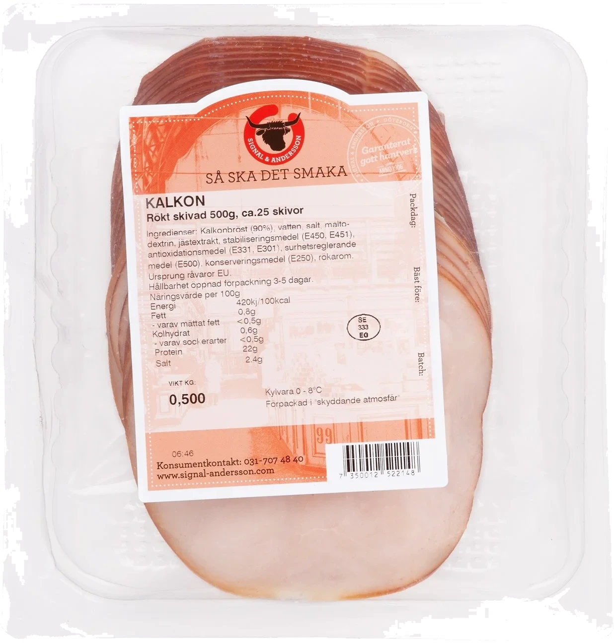 Kalkonbröst Rökt Skivat