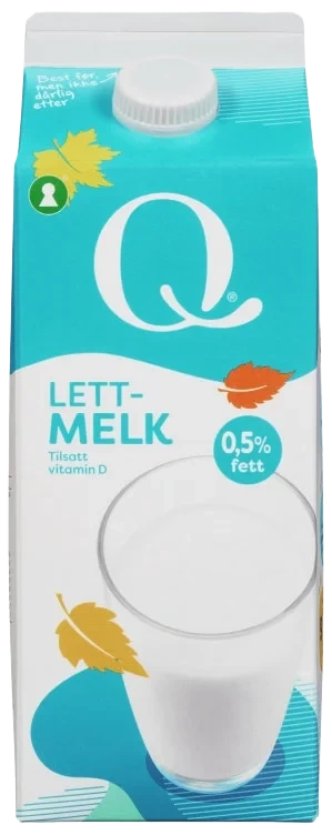 Lettmelk 0,5% 1,75l Q