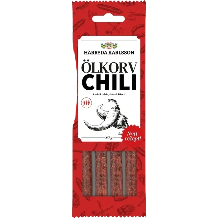 Ölkorv Chili 4-p 80g Härryda Karlsson