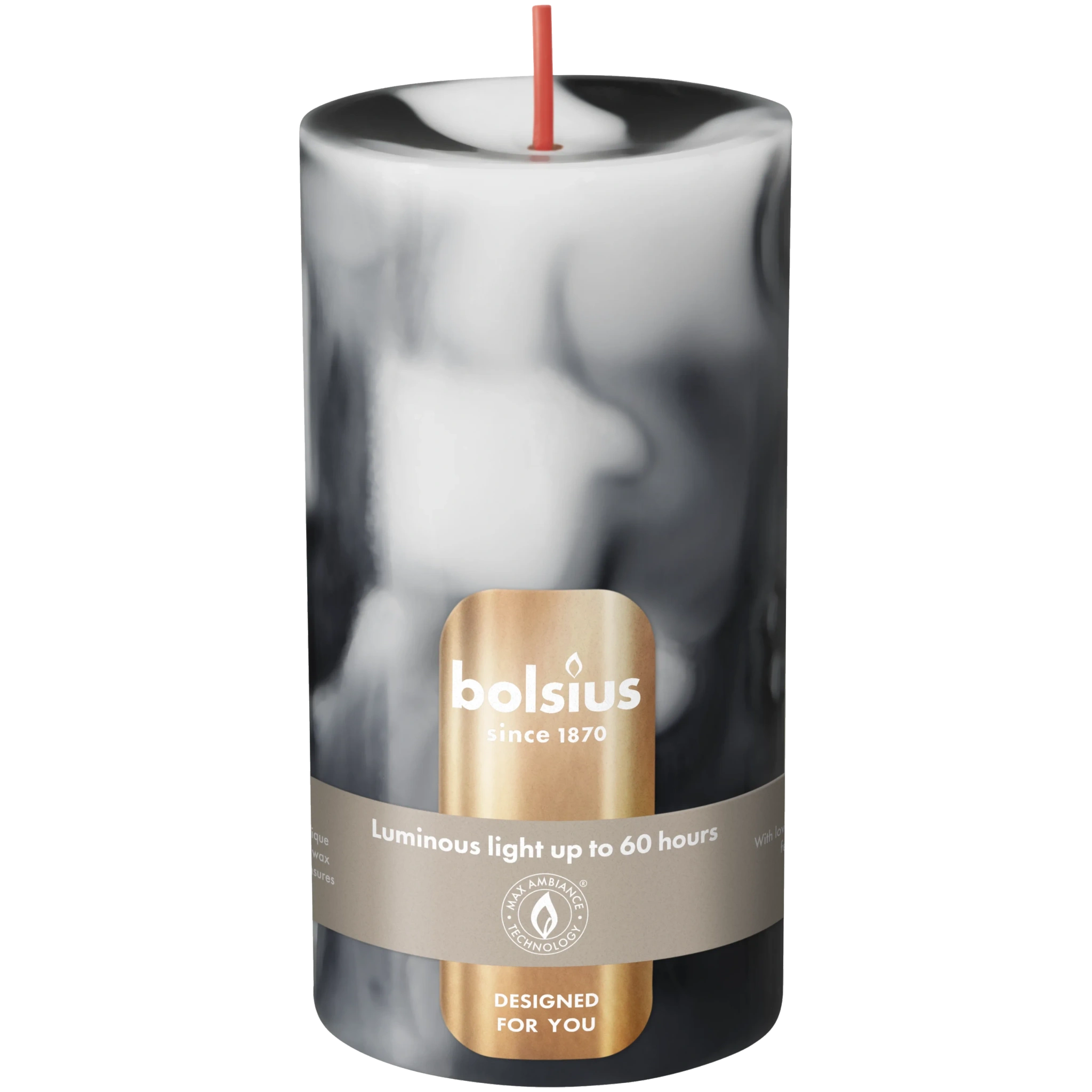 Blockljus Onyx Black 13 cm